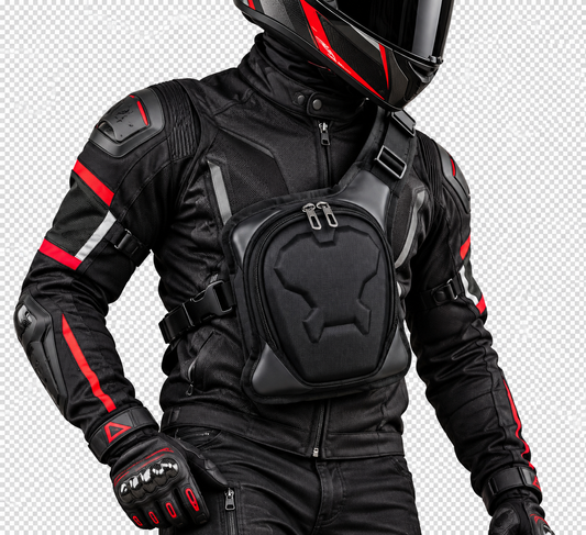 Rider wearing Stealth Micro as a sling bag